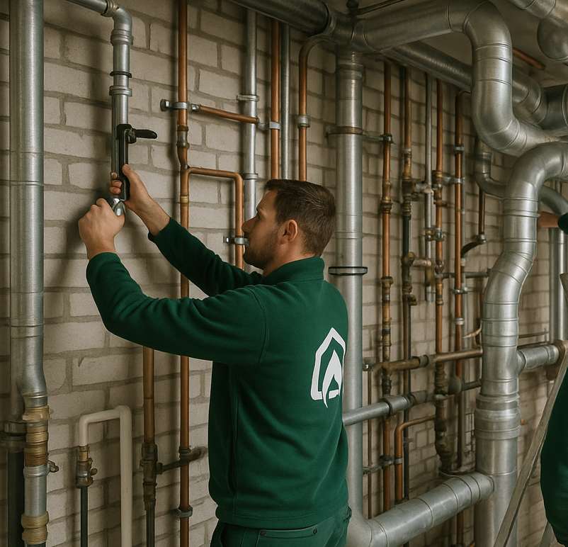 duurzame installaties VvE,warmtepomp voor VvE,installatiepartner bouwprojecten,airco en cv-ketel voor appartementencomplex,energieoplossingen voor VvE en nieuwbouw,De Warmtemeester,onderhoud VvE